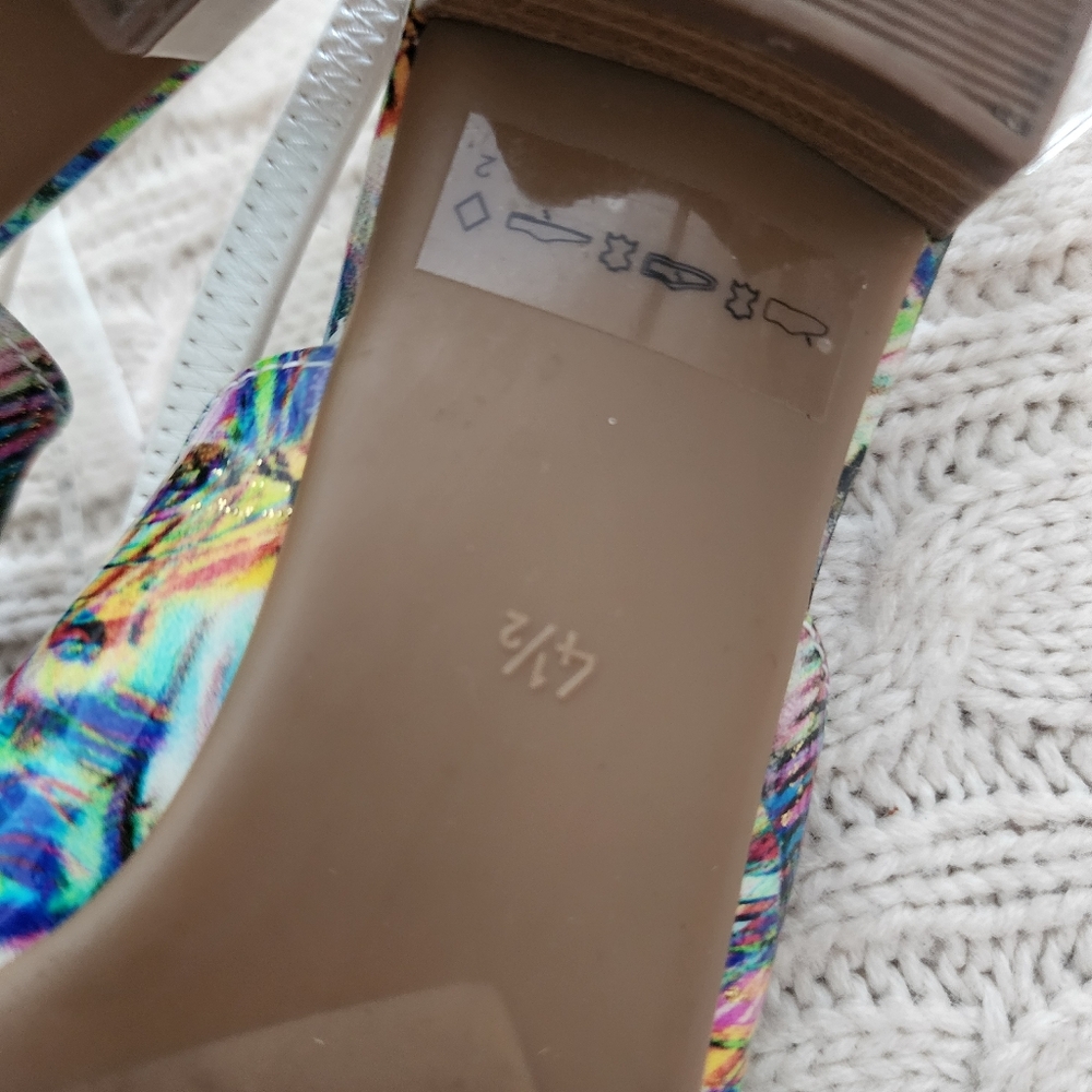 Peter Kaiser Tropical Floral Slingback Flats -Vibrant  Multicolor.7.5US - Picture 11 of 15